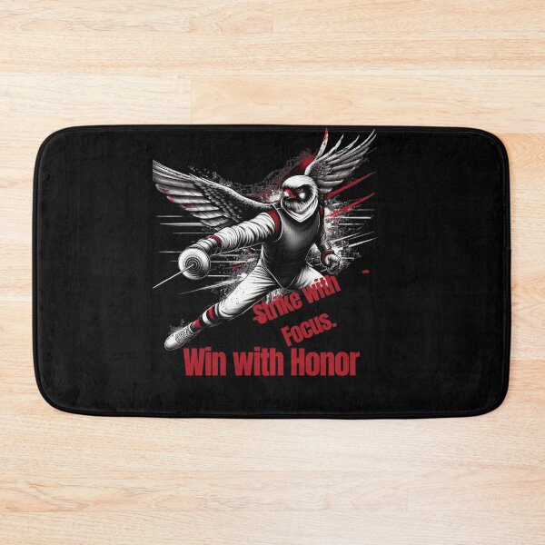 Item preview, Strike with Focus – Fencing Hawk Warrior Art designed and sold by JenniferCreaArte .