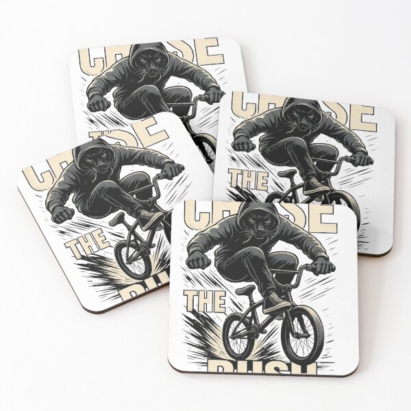 Item preview, Chase the Rush – Urban Panther BMX Rider Art designed and sold by JenniferCreaArte .