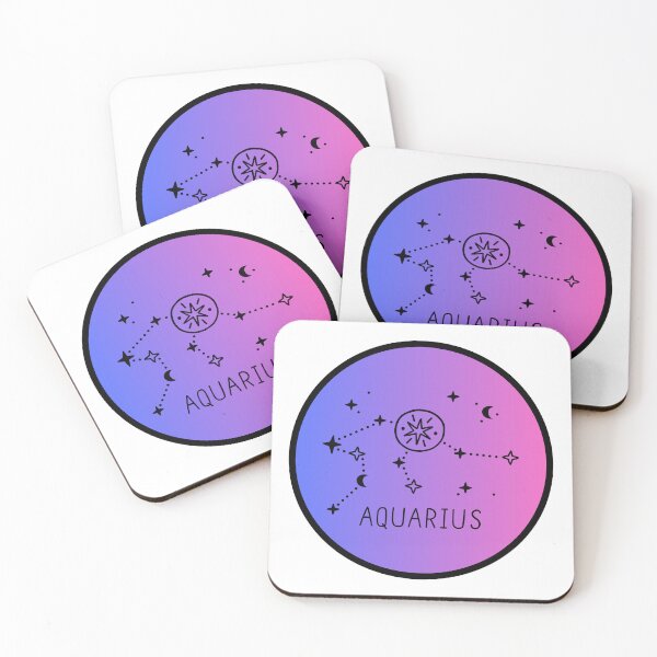 Item preview, Aquarius Zodiac Logo with Constellation Gradient designed and sold by Midnight789.