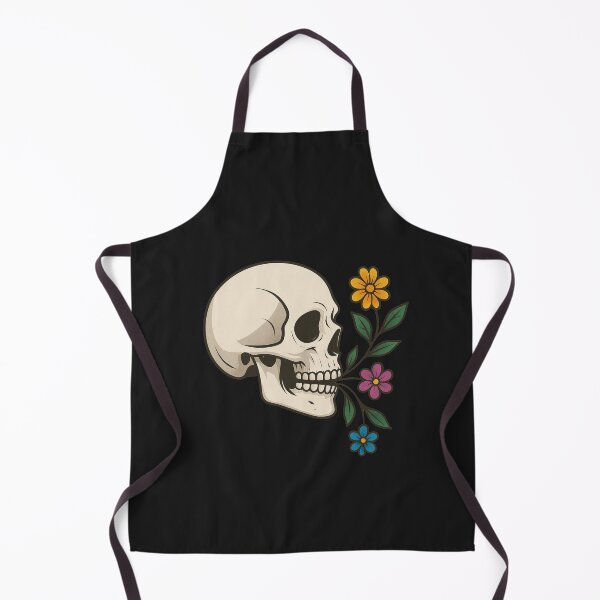 Item preview, Side View Skull with Flower Trails | Whispering Skull Floral Art | Symbolic Gothic Design designed and sold by ColorSplash123.