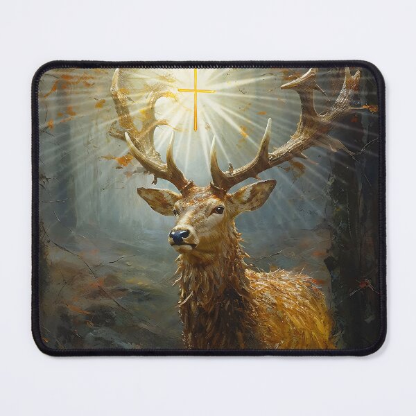 Item preview, The Stag of Saint Hubert / Saint Hubertus Stag designed and sold by SanctifiedSouls.