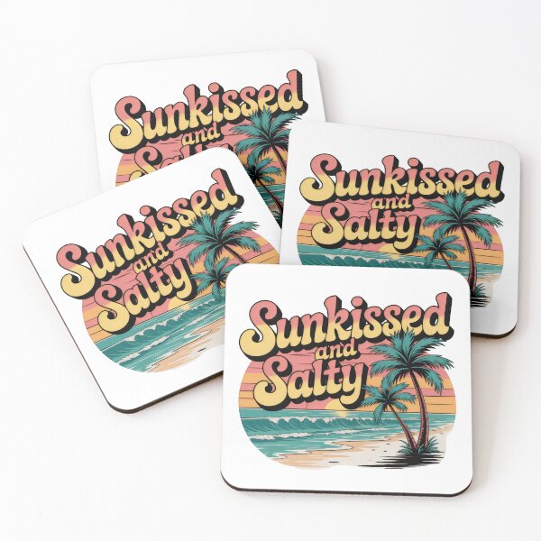Item preview, retro sunset wave sunkissed and salty designed and sold by GogoGrove.
