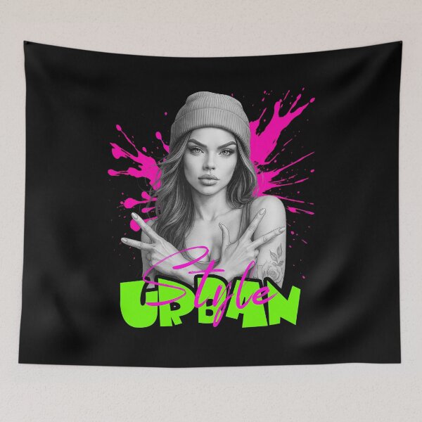 Item preview, Rebel Vibes Graffiti Girl designed and sold by AtuqStudio.