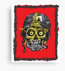 Soldier skull veteran Canvas Print