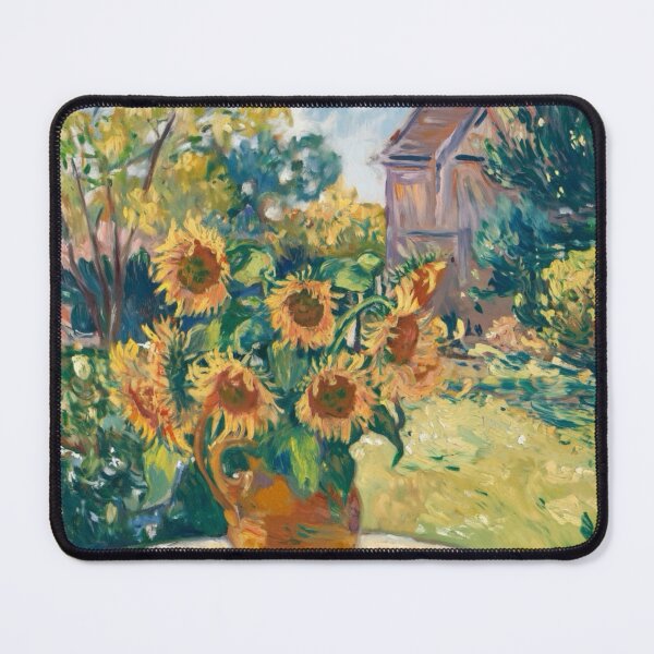 Item preview, Bright Sunflower French Landscape – Impressionist Floral Painting designed and sold by CARRAANN.