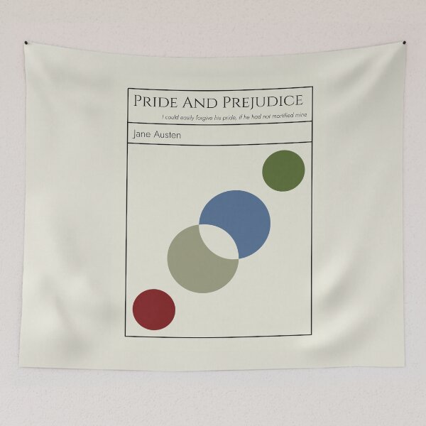 Item preview, Pride and Prejudice Jane Austen Minimalist Abstract Art Design designed and sold by kakarikihill.