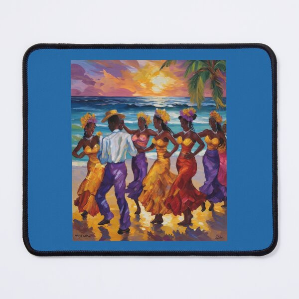 Item preview, "Caribbean Sunset Dance: Vivid Beach Ballet" designed and sold by Artisticanvas.