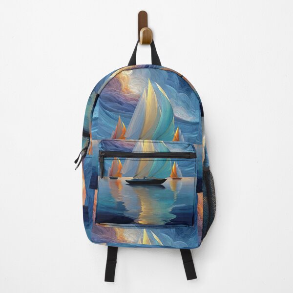 Item preview, Sailboat Symphony – Ethereal Sunset Seascape designed and sold by Rocky Mountain Artistry.