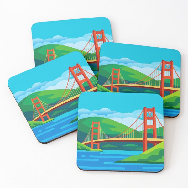 Item preview, City by the Bay – Iconic Red Bridge designed and sold by Magnetic Appeal.