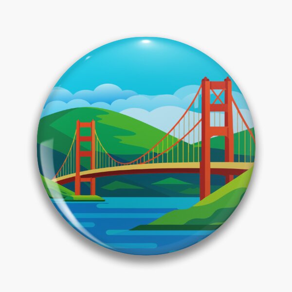 Item preview, City by the Bay – Iconic Red Bridge designed and sold by Magnetic Appeal.