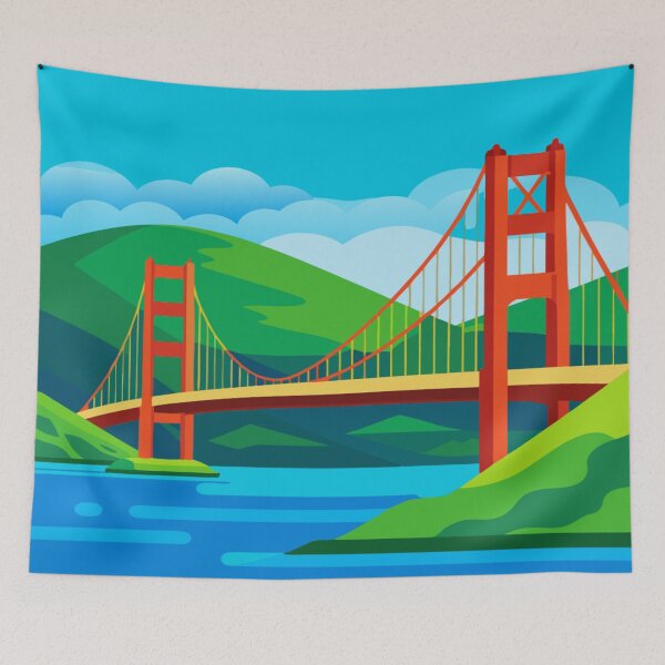 Item preview, City by the Bay – Iconic Red Bridge designed and sold by Magnetic Appeal.