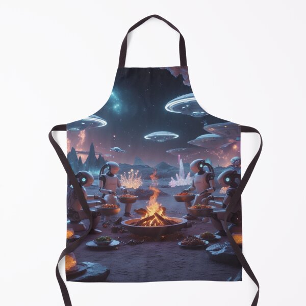 Item preview, Futuristic Robots At Cosmic Campfire Feast designed and sold by Dream Output .