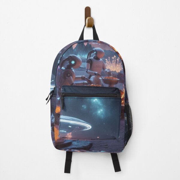 Item preview, Futuristic Robots At Cosmic Campfire Feast designed and sold by Dream Output .