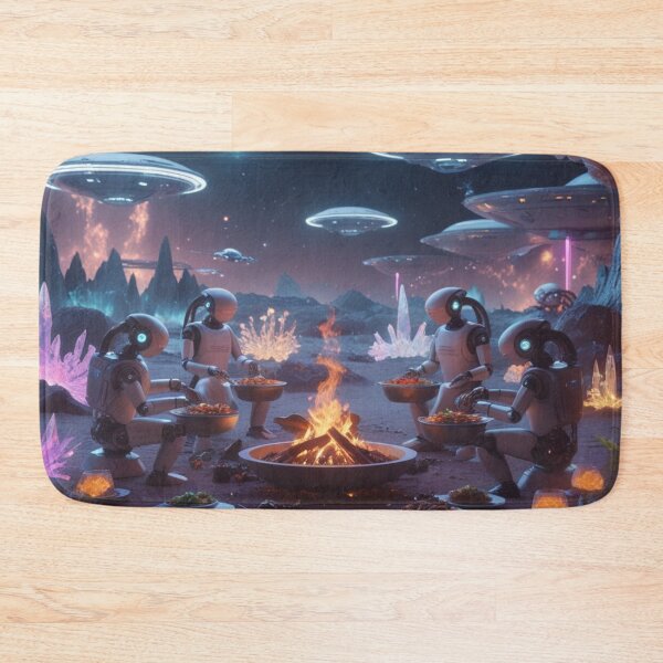 Item preview, Futuristic Robots At Cosmic Campfire Feast designed and sold by Dream Output .