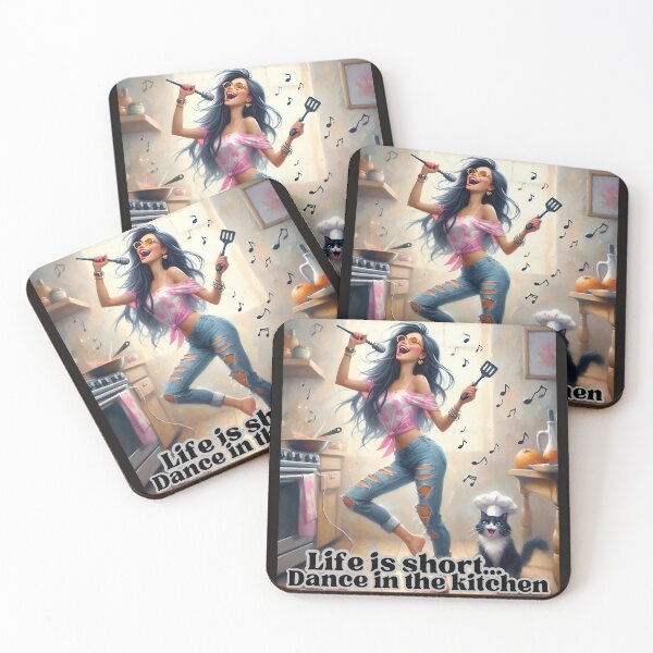 Item preview, Life Is Short... Dance in the Kitchen – Fun Cooking Quote Art designed and sold by RDG Designs $ Customs.