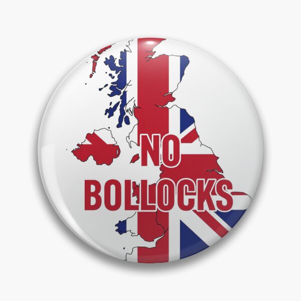 Item preview, Funny UK Pride Quote – No Bollocks Typography Over Britain Outline designed and sold by Collision19.