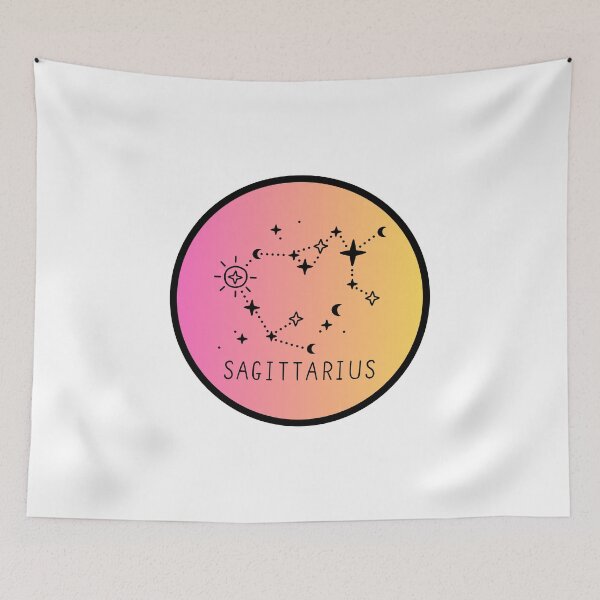 Item preview, Sagittarius Zodiac Logo with Constellation Gradient designed and sold by Midnight789.