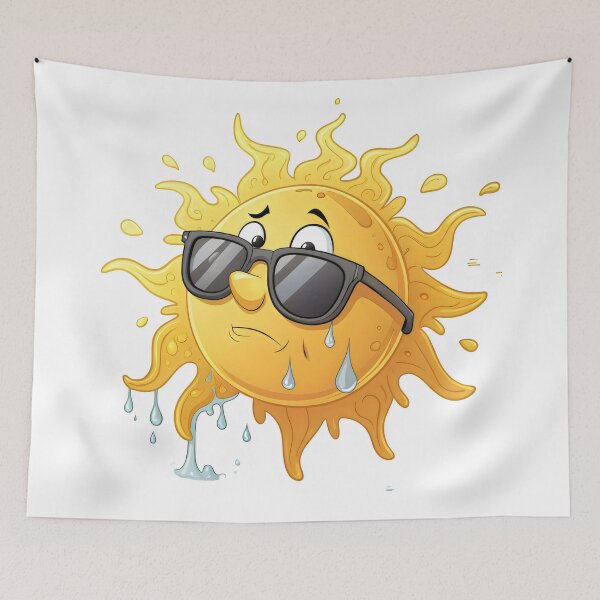 Item preview, cartoon sun wearing sunglasses designed and sold by GogoGrove.