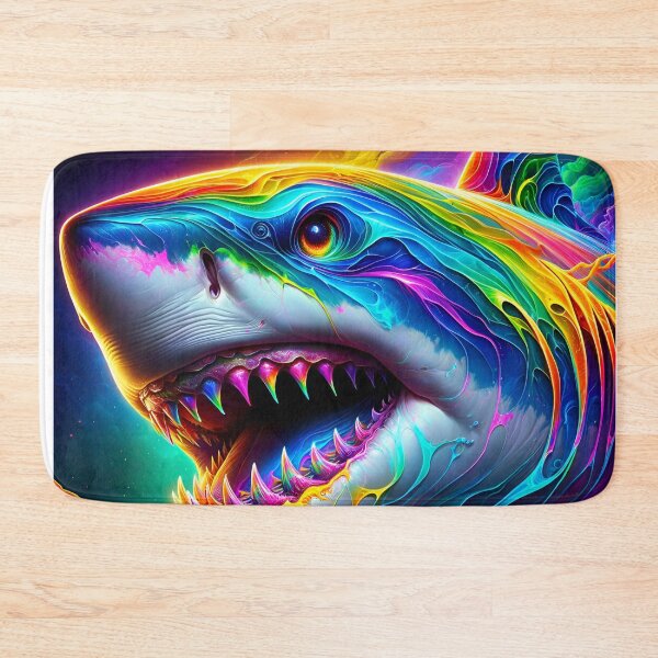 Item preview, Rainbow Shark in Neon Ink designed and sold by clipify.