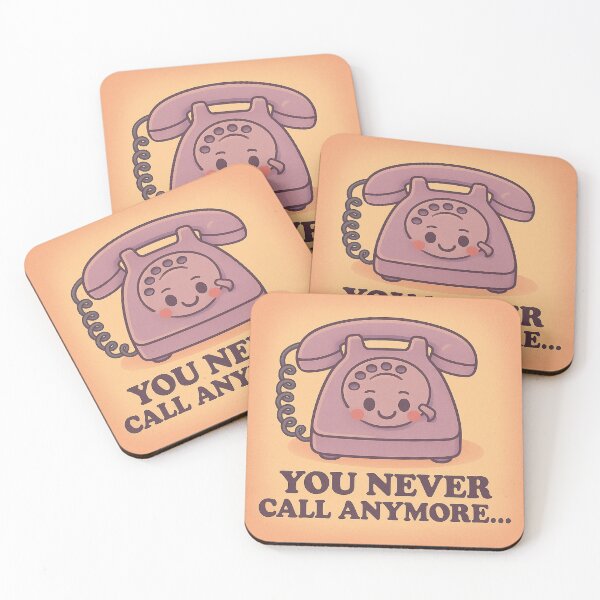 Item preview, You Never Call Anymore – Retro Phone Funny Art designed and sold by Neovibe Print.