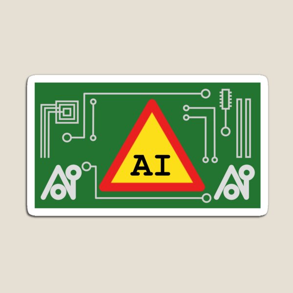 Aperçu de l'œuvre Attention IA IA créée et vendue par uduforuDesigns.