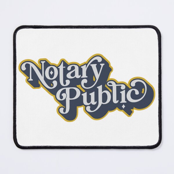 Item preview, Vintage Notary Public Typography – Retro Script Swirl Design designed and sold by NotaryLife.