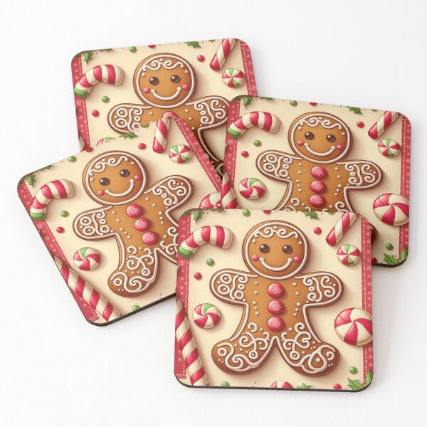 Item preview, A Christmas gingerbread man print to add Christmas cheer designed and sold by Love Earth Designs.