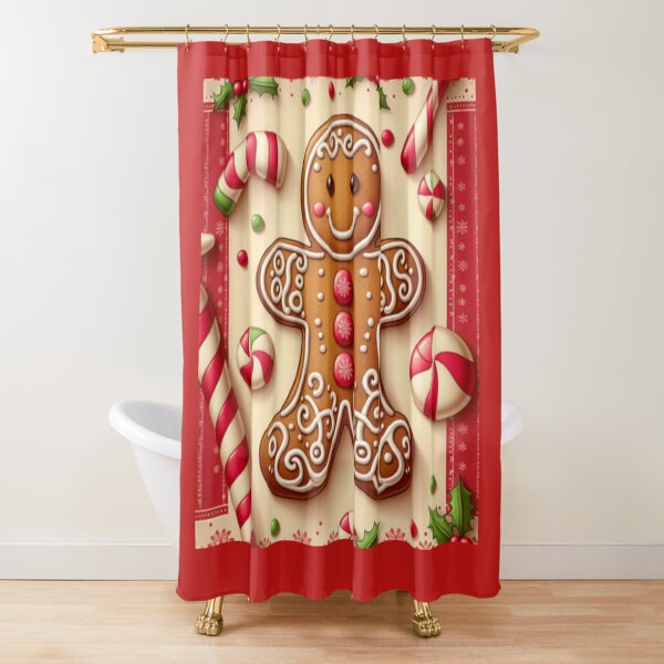 Item preview, A Christmas gingerbread man print to add Christmas cheer designed and sold by Love Earth Designs.