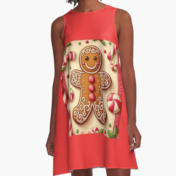 Item preview, A Christmas gingerbread man print to add Christmas cheer designed and sold by Love Earth Designs.