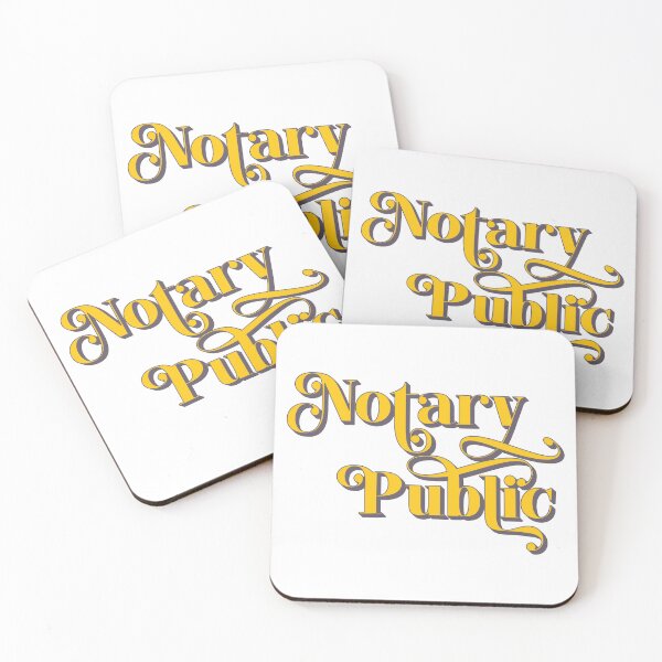 Item preview, Bold Gold Notary Public Typography – Elegant Vintage Script Design designed and sold by NotaryLife.