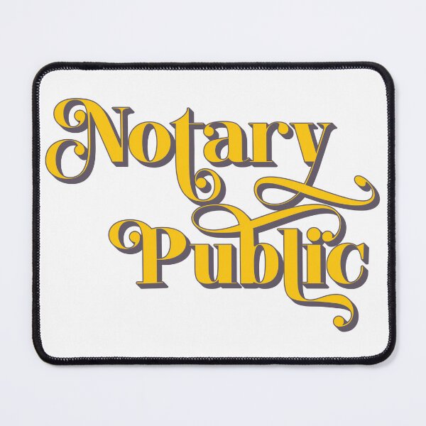 Item preview, Bold Gold Notary Public Typography – Elegant Vintage Script Design designed and sold by NotaryLife.