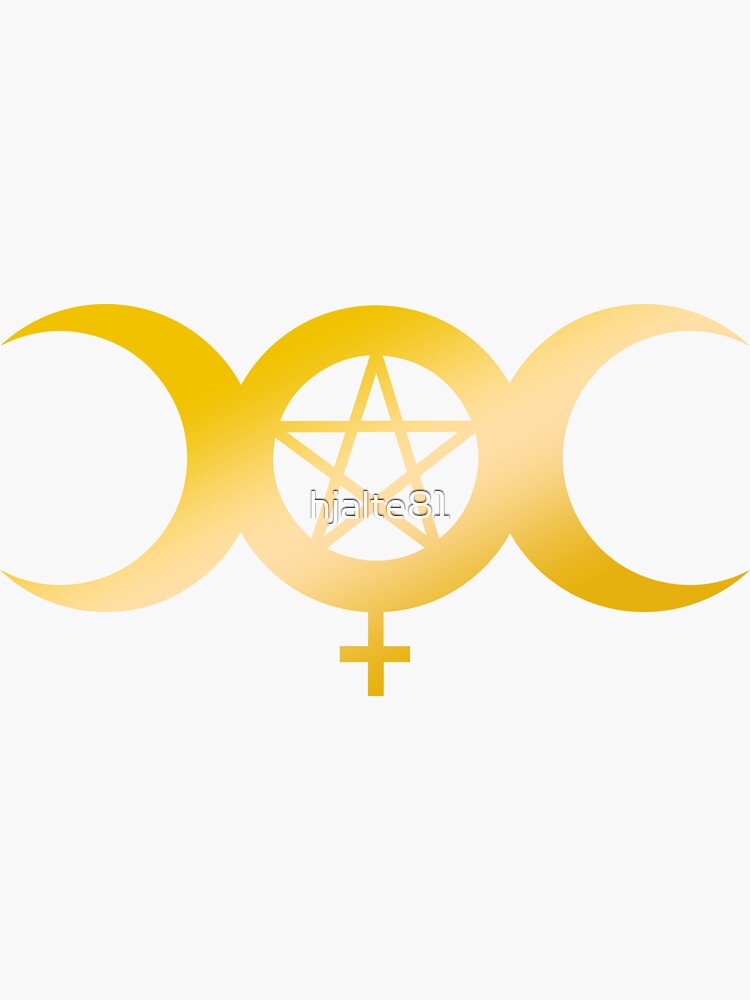 Thumbnail 3 of 3, Sticker, Triple Moon Goddess designed and sold by hjalte81.