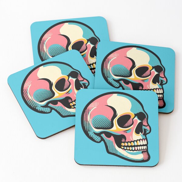 Item preview, Cool Goth Vibrant Colorful Pop Art Skull Face designed and sold by Tiendita-Arroyo.