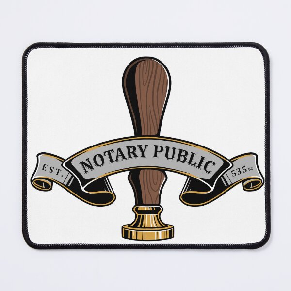 Item preview, Notary Public Heritage Seal – Classic Stamp Handle Ribbon Design designed and sold by NotaryLife.