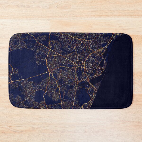 Item preview, Recife, Pernambuco, Brazil Map - City At Night designed and sold by deMAP.