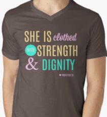 Proverbs 31 Print Men's V-Neck T-Shirt