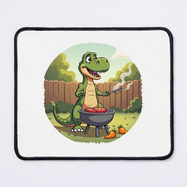 Item preview, Funny T-Rex Grilling Illustration – 'T-Rex Barbecuing- Father;s Day designed and sold by ebocraft.