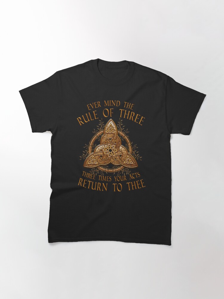Thumbnail 3 of 7, Classic T-Shirt, Triquetra Rule of Three designed and sold by hjalte81.