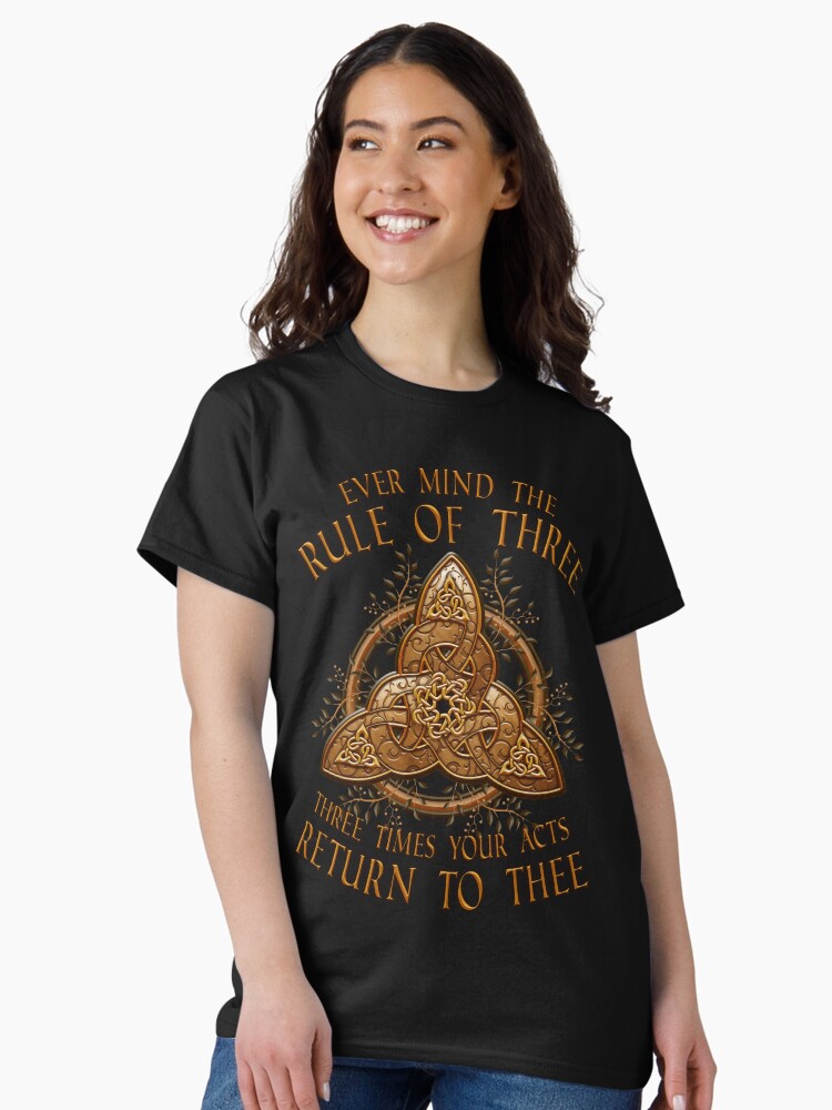 Thumbnail 2 of 7, Classic T-Shirt, Triquetra Rule of Three designed and sold by hjalte81.