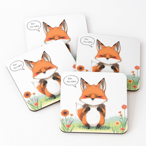Item preview, For Fox Sake – Cute & Sassy Fox Pun designed and sold by FTH.