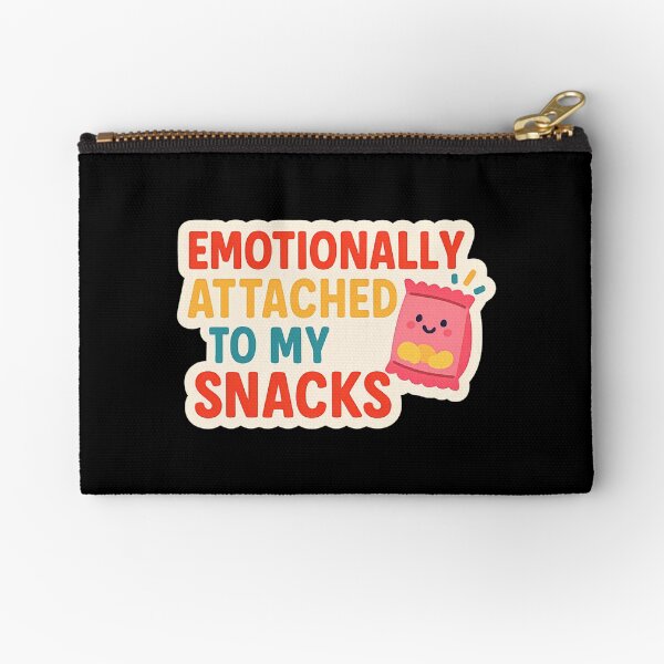 Item preview, Emotionally Attached to My Snacks Sticker – Funny Food Quote for Snack Lovers & Comfort Eaters designed and sold by GGfonts.