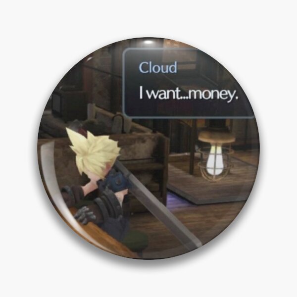 Item preview, Cloud Strife in need of Gil (money) designed and sold by FantasyHeartsXV.