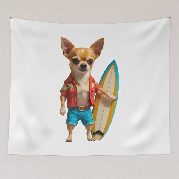 Item preview, Surfer Dude Chihuahua – Cool Beach Dog on a Wave designed and sold by Fredster1966.