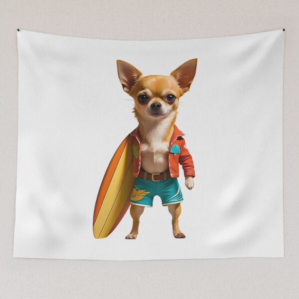 Item preview, Surfer Dude Chihuahua – Cool Beach Dog  designed and sold by Fredster1966.