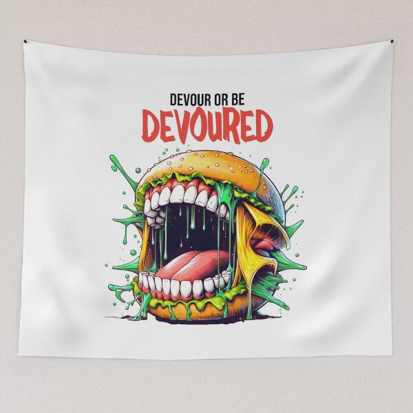 Item preview, Devoured Burger Monster Graphic Art designed and sold by EdwinkOne.