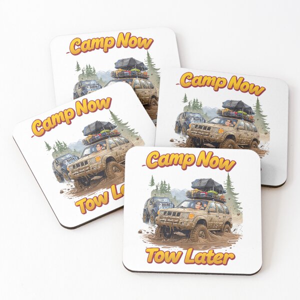 Item preview, Divertida todoterreno todoterreno | Acampa ahora, remolca después | Humor de aventura en barro 4x4 designed and sold by Askews-Printing.