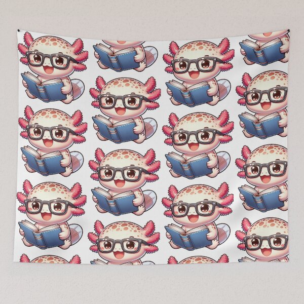 Item preview, Cute Axolotl reading a book designed and sold by njaro.