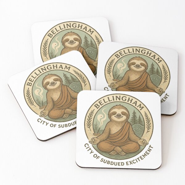 Item preview, Bellingham Sloth Zen Emblem – City of Subdued Excitement designed and sold by PacImpressions.