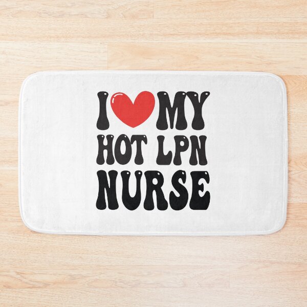 Item preview, I Love My Hot LPN Nurse Wife I Heart My Girlfriend heart of Valentine's Day I Love My Hot LPN Nurse Funny Groovy Design designed and sold by CoolCreative.