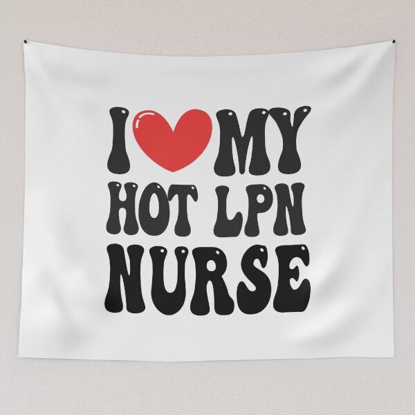 Item preview, I Love My Hot LPN Nurse Wife I Heart My Girlfriend heart of Valentine's Day I Love My Hot LPN Nurse Funny Groovy Design designed and sold by CoolCreative.